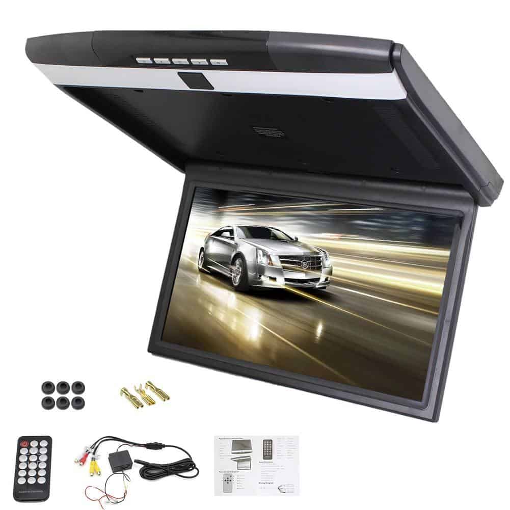 10 In Car Roof Mounted Flip Down Hd Monitor Overhead Dvd Player Hdmi Game Usb